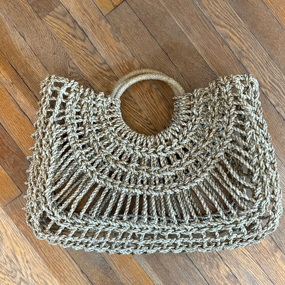 Handcrafted Woven Tote Bag - Natural